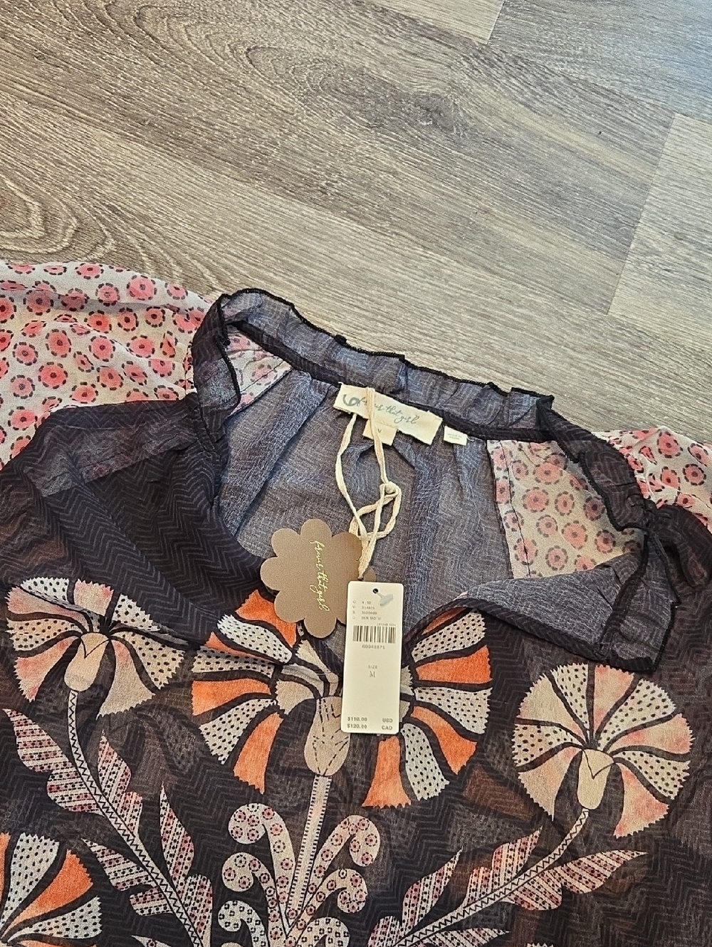 NWT Anthro Forever That Girl Raglan Pleasant Blouse Sz M - Picture 3 of 6